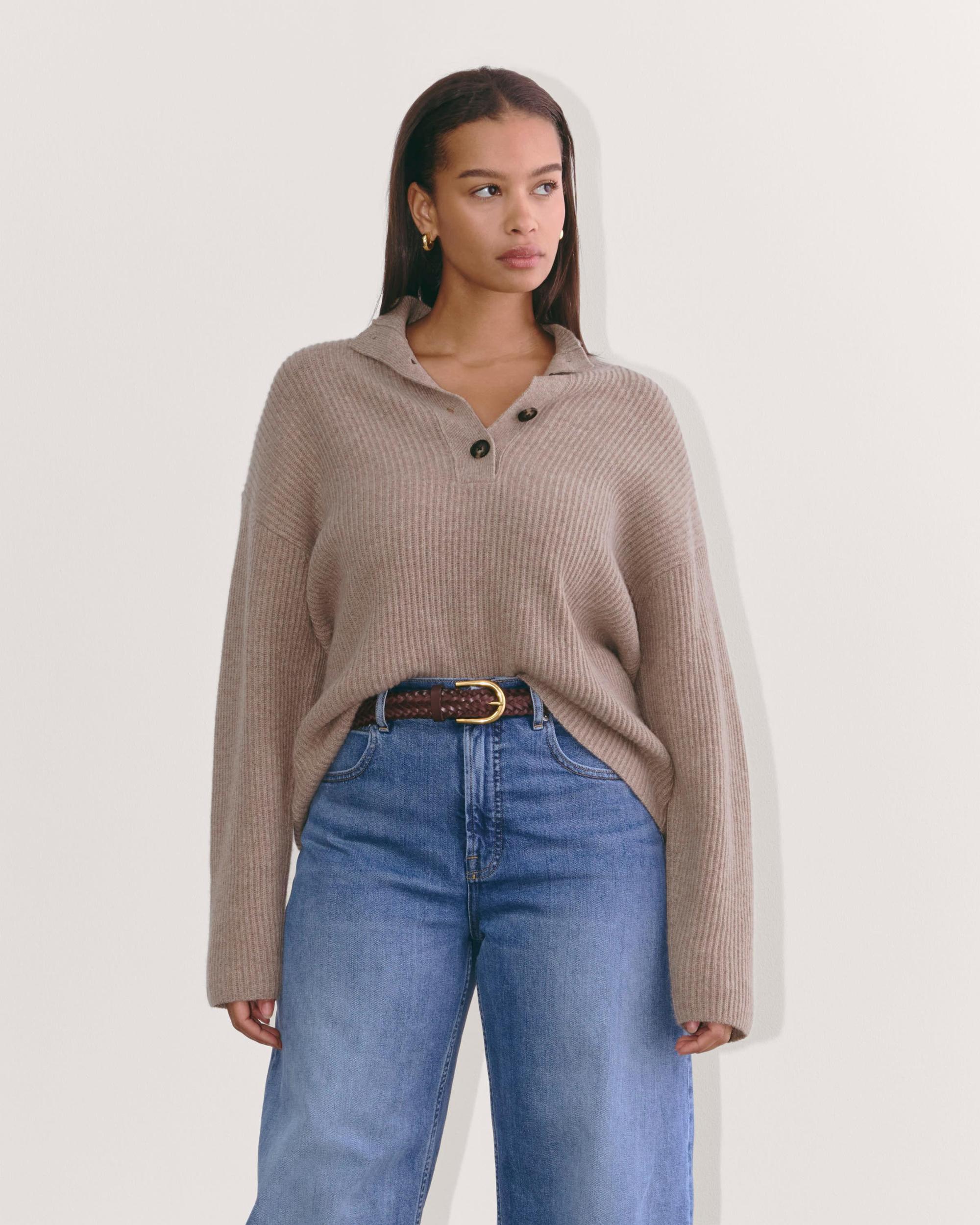 Womens Cocoon Henley in Wool Cashmere Sweater by Everlane Product Image