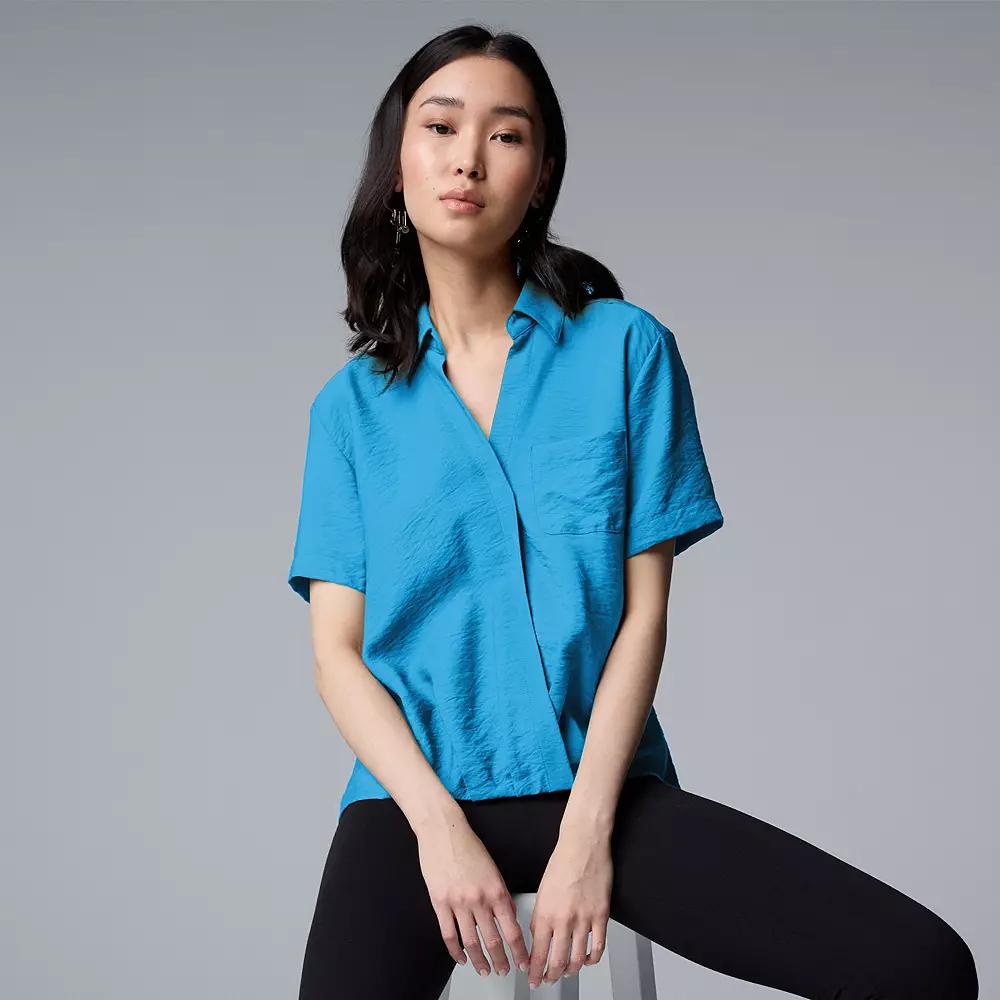 Women's Simply Vera Vera Wang Drapey Surplice Top,  Product Image