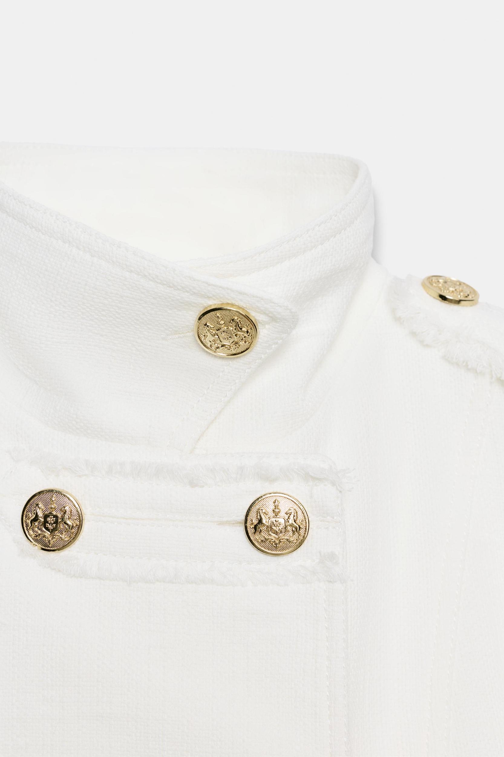 GOLD BUTTON WRAP JACKET Product Image