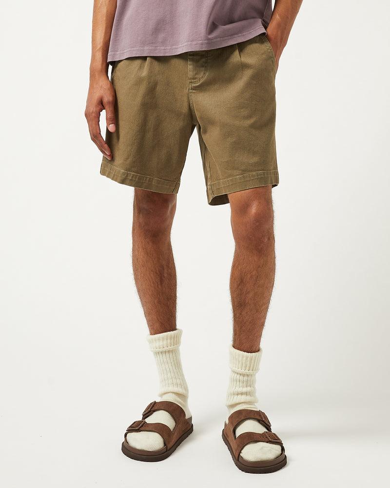 Heavy Twill Pleated Short - Army Product Image