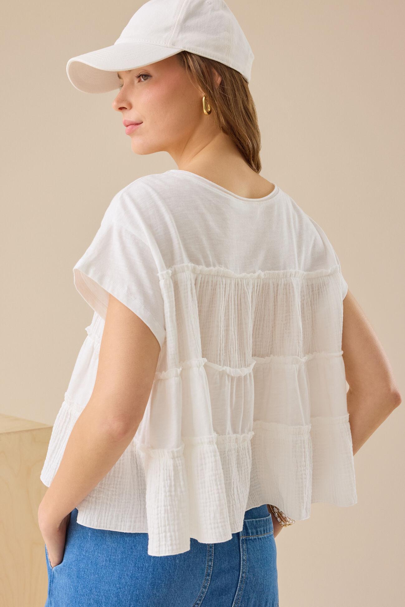 Rebecca Tiered Babydoll Top Product Image