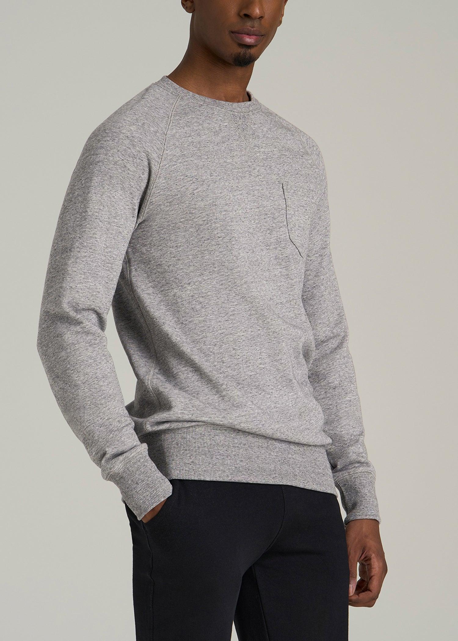 Wearever 2.0 French Terry Crewneck Sweatshirt for Tall Men in Heathered Grey Product Image