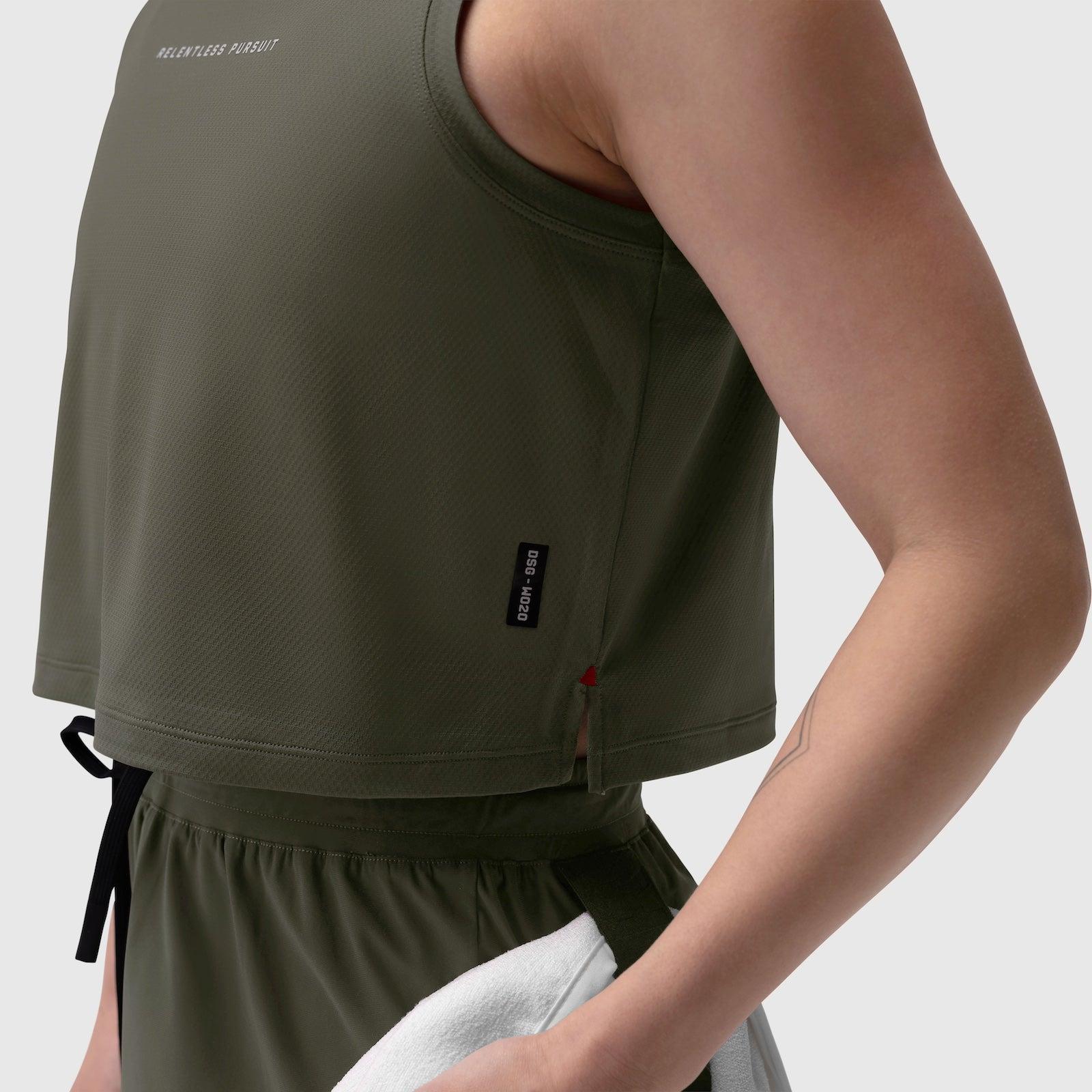 W020. AeroSilver® Tank Top - Olive "RP" Product Image