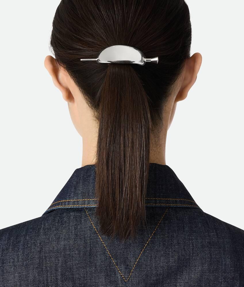 Women's Ellipse Hair Clip in Silver Product Image