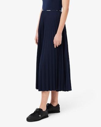 Long Pleated Elasticated Waist Skirt Product Image