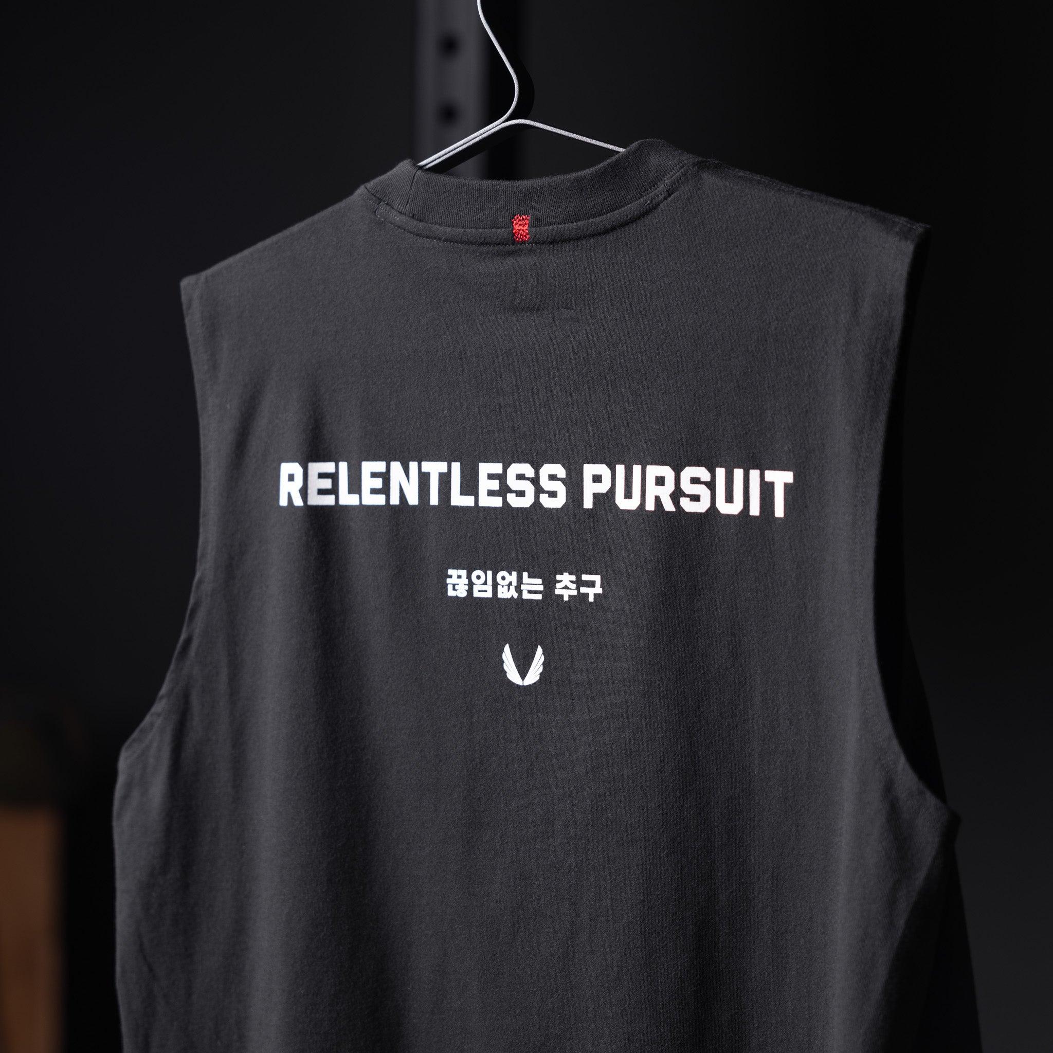 0807. Tech Essential™ Relaxed Cutoff - Black "RP Wings Stack" Product Image