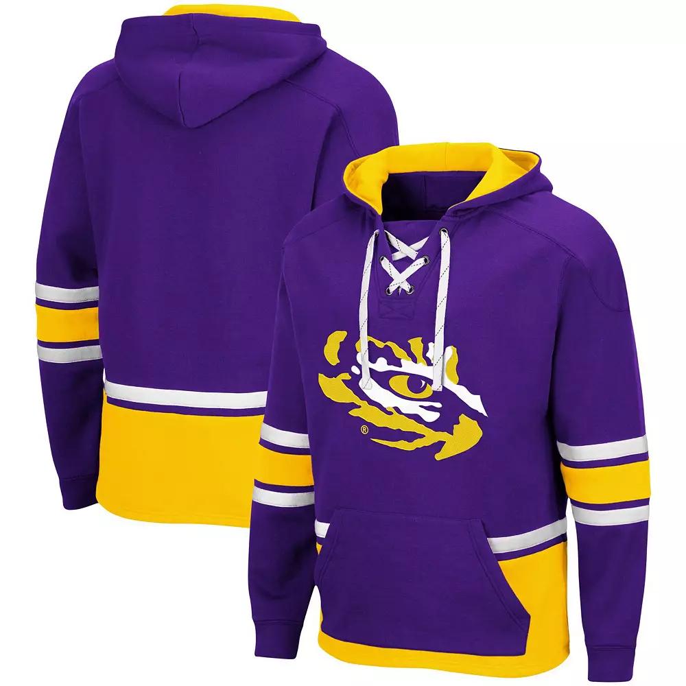 Men's Colosseum Purple LSU Tigers Lace Up 3.0 Pullover Hoodie,  Product Image