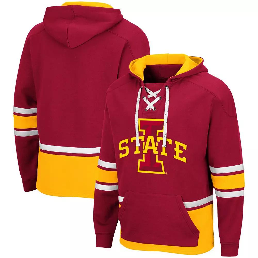 Men's Colosseum Cardinal Iowa State Cyclones Lace Up 3.0 Pullover Hoodie, Size: Medium, Red Product Image