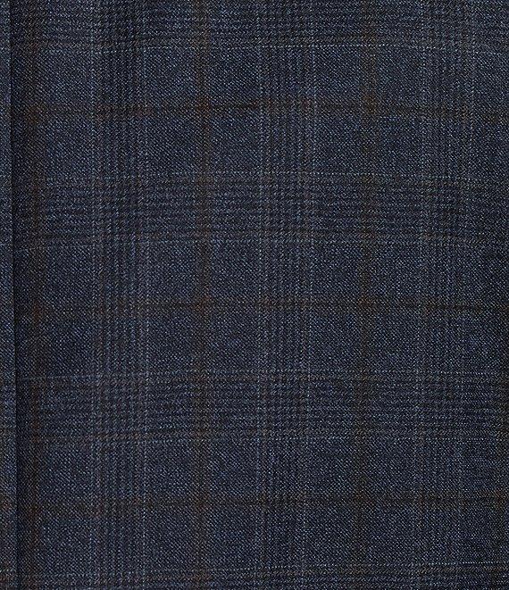 Hickey Freeman Classic Fit Flat Front Plaid Print 2-Piece Suit Product Image
