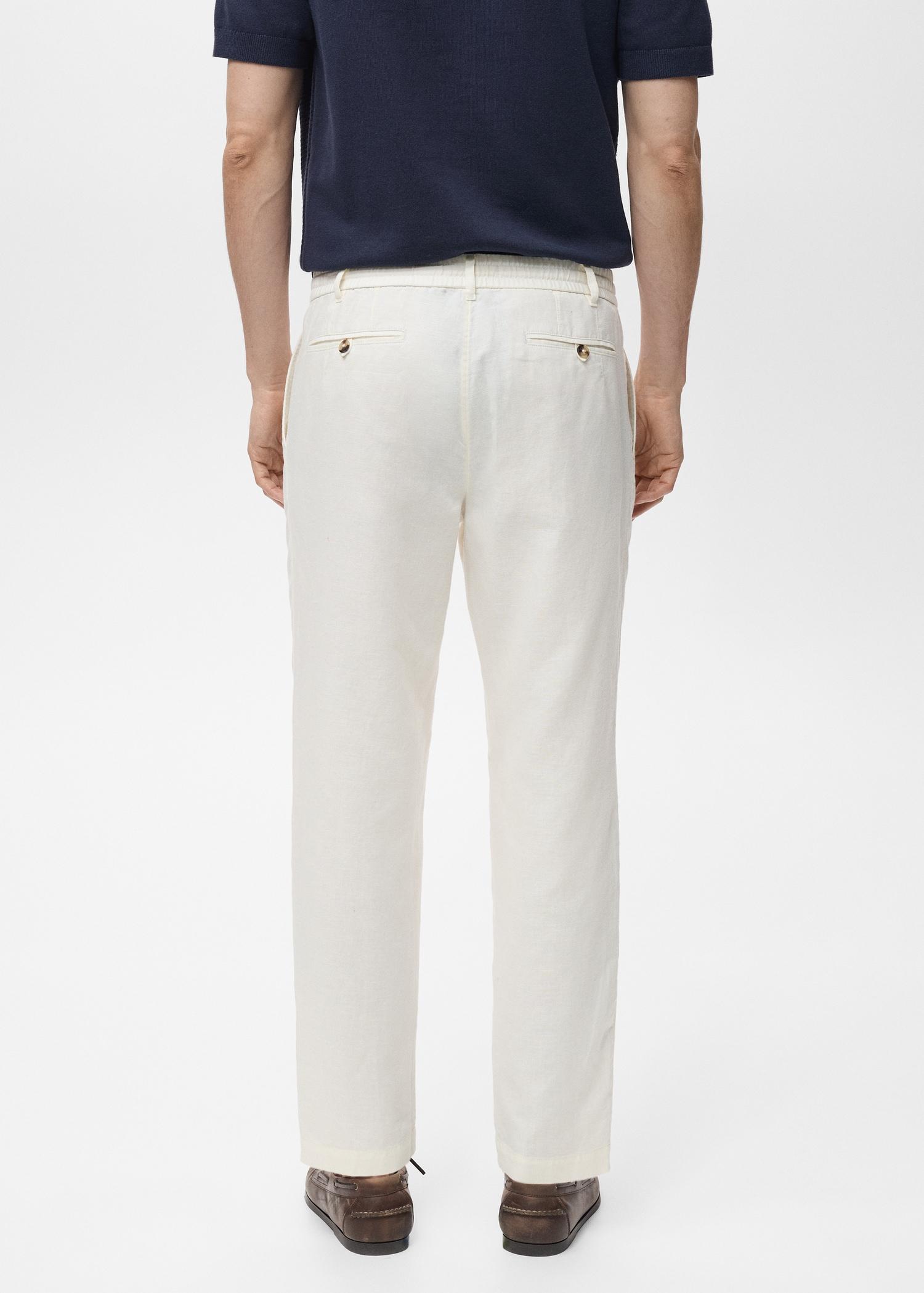 Slim-fit pants with drawstring - Men | MANGO USA Product Image