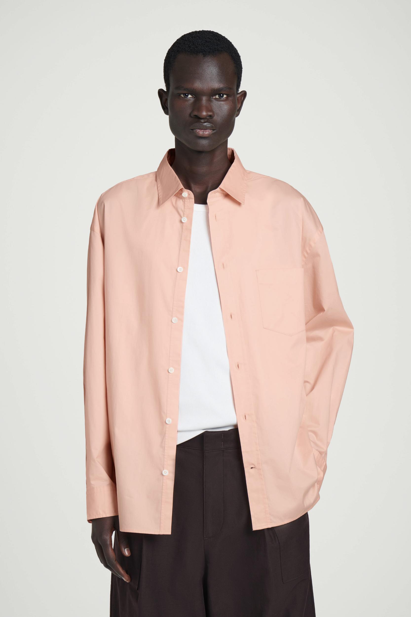 WIDE OVERSIZED COTTON OXFORD SHIRT Product Image