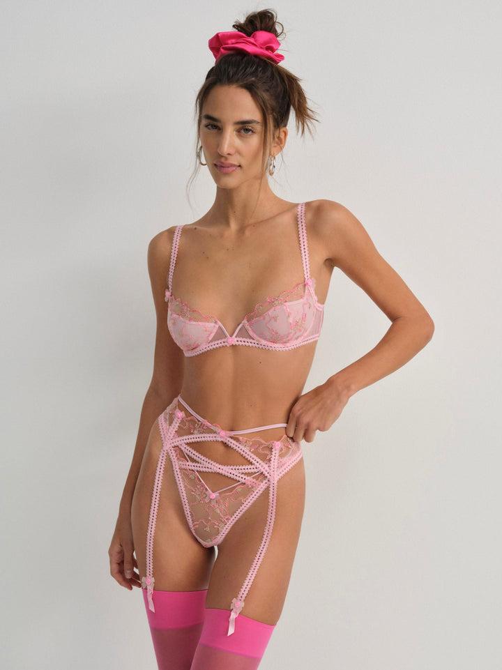 Dainty Daphne Garter Belt — Pink Product Image