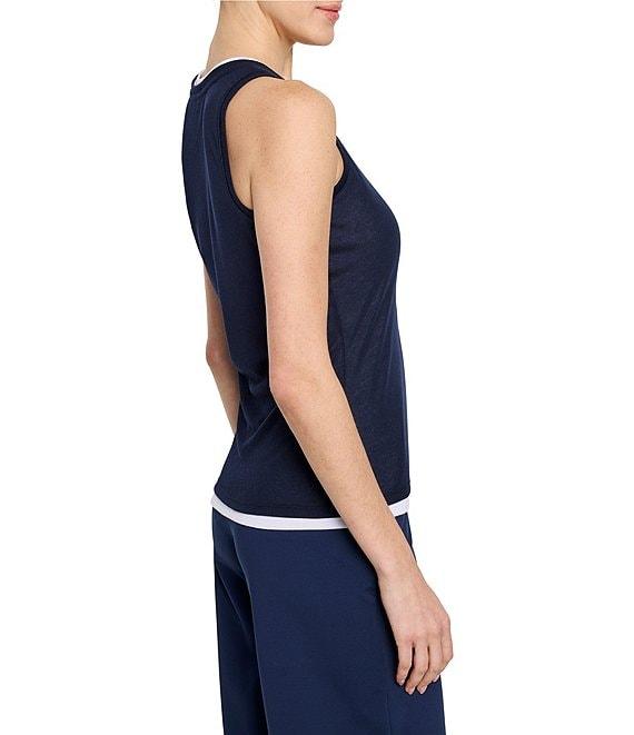 NIC + ZOE Gauzy Double Layer Round Neck Sleeveless Double Layer Tank Product Image
