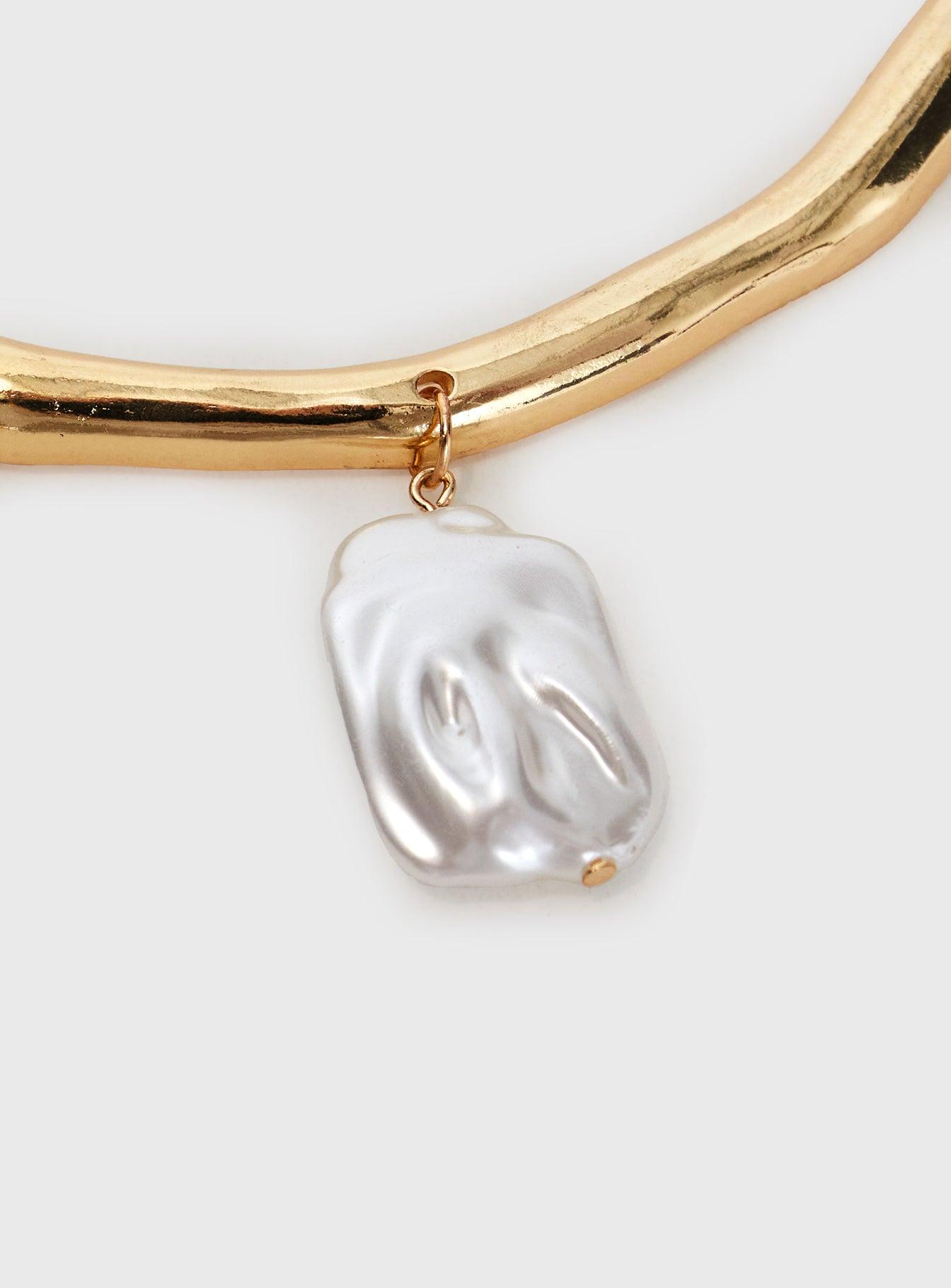 Leani Pearl Necklace Gold Product Image