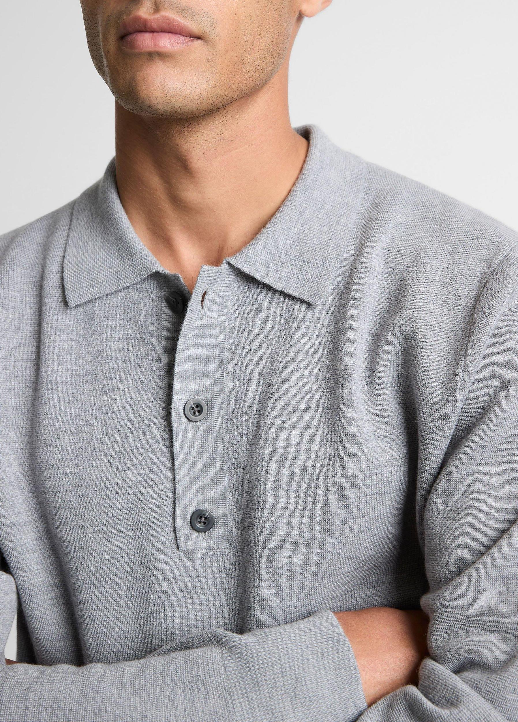 Italian Merino Wool Milano Polo Sweater Product Image