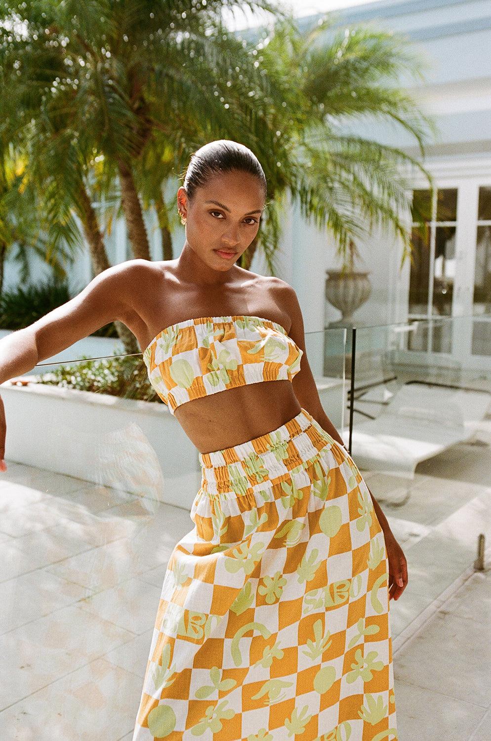 Cooper Midi Skirt - Sabo Checkerboard Product Image