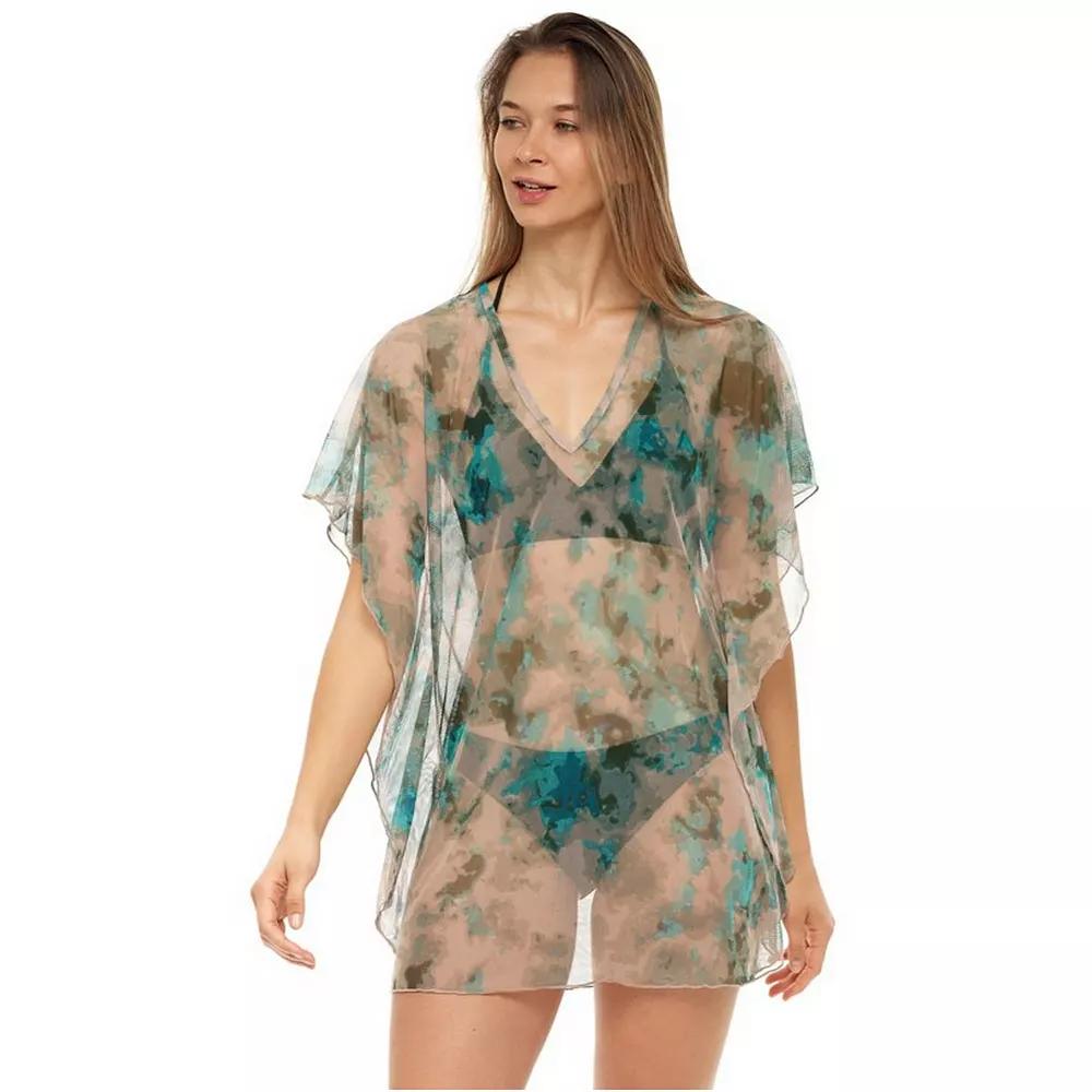 Women's Jordan Taylor Printed Mesh Kaftan Swim Cover-Up,  Product Image