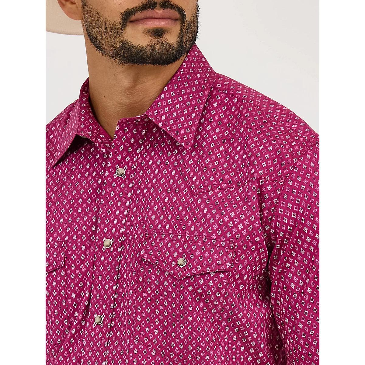 Men's 20X® Competition Advanced Comfort Long Sleeve Two Pocket Western Snap Shirt Fence Product Image