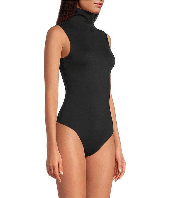 Good American Weightless Mock Neck Sleeveless Bodysuit Product Image