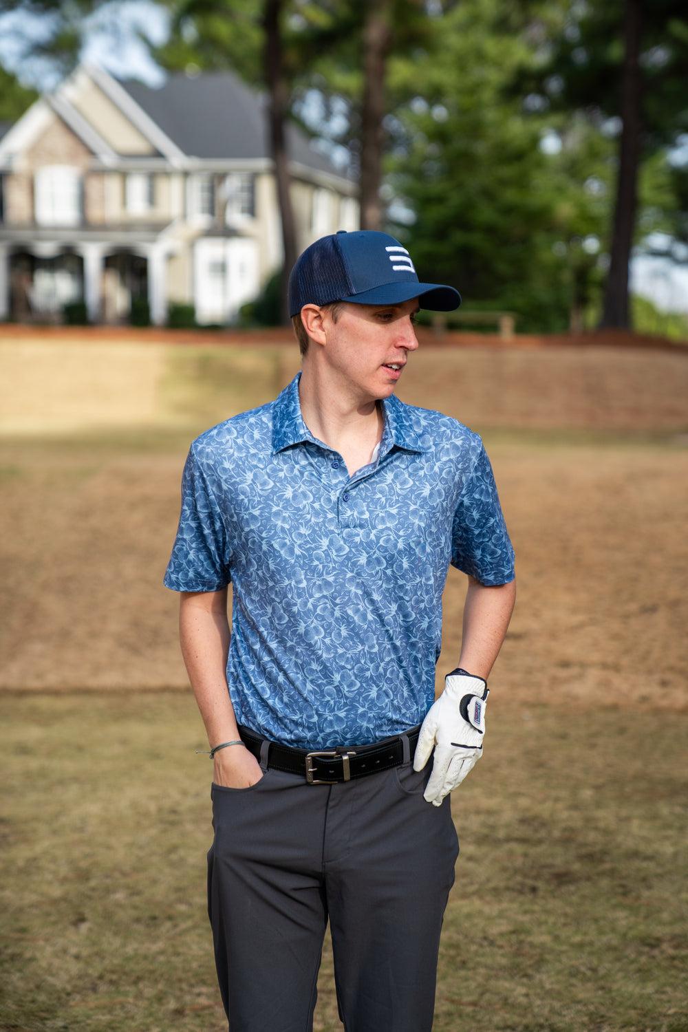 Three Sixty Six Men’s Print Golf Polos Male Product Image