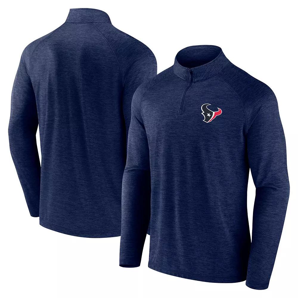 Men's Fanatics Navy New England Patriots Head-to-Head Raglan Quarter-Zip Jacket,  Product Image