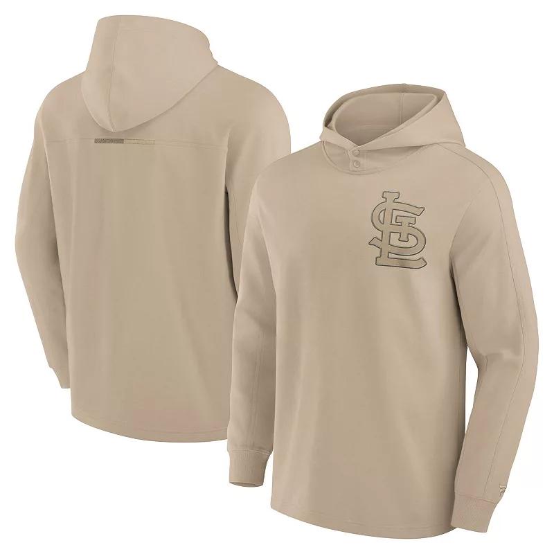 Men's Fanatics Signature Khaki St. Louis Cardinals Elements Lightweight Fleece Hoodie, Adult Unisex,  Product Image