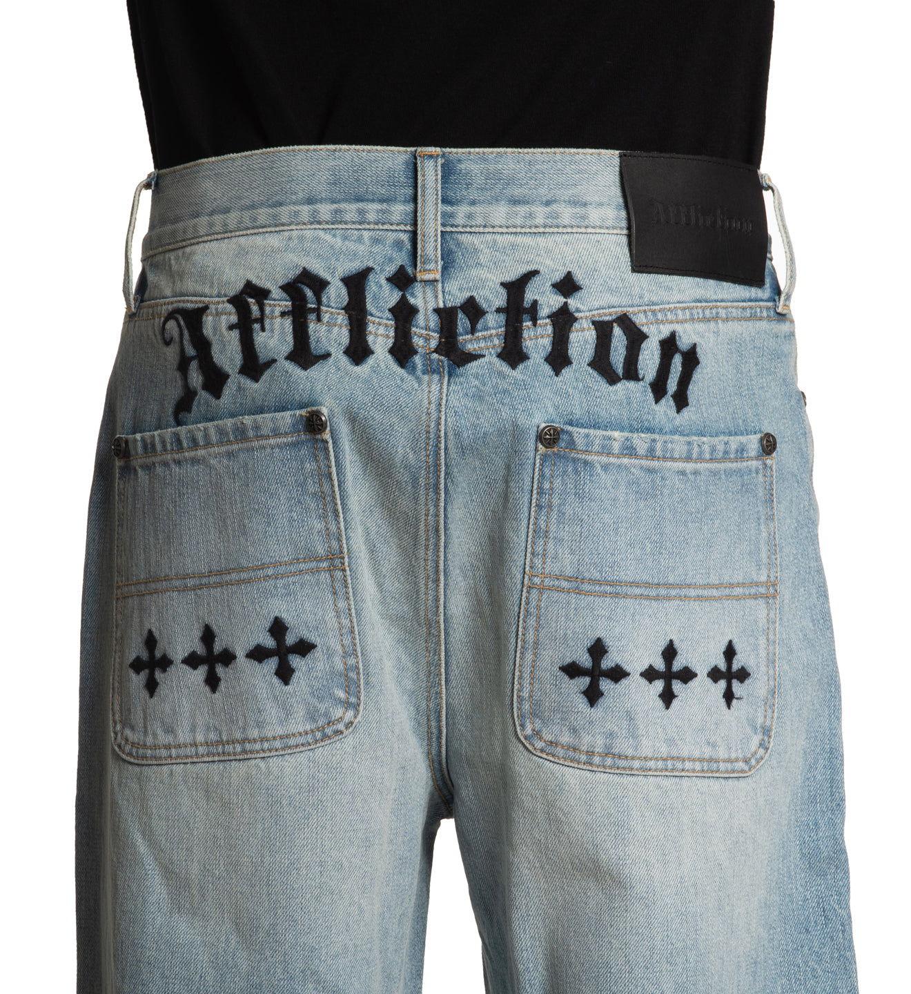 Wide Leg Binded Orion Jeans Male Product Image