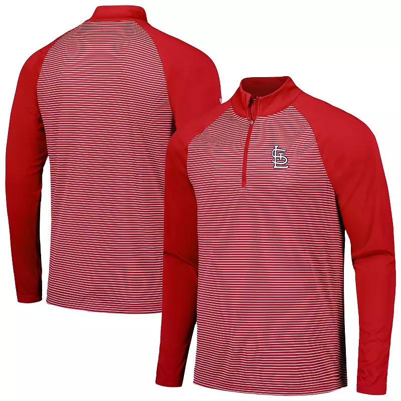 Men's Levelwear Royal Philadelphia Phillies Charter Striped Raglan Quarter-Zip Top,  Product Image