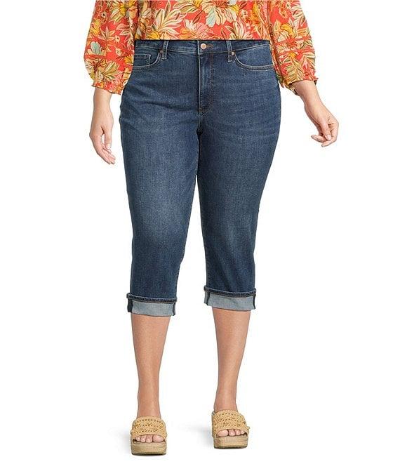 NYDJ Plus Size Marilyn Cuffed Crop Cool Embrace® Denim Jeans Product Image