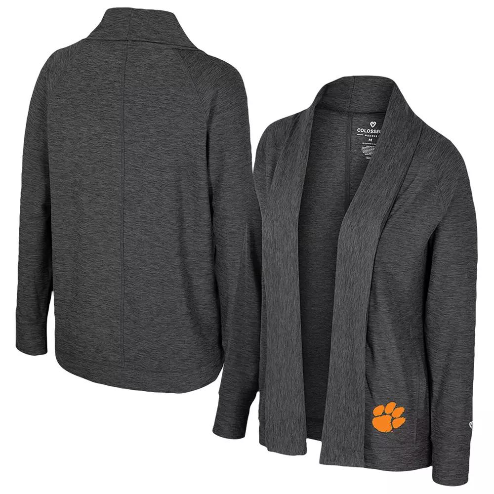 Women's Colosseum Charcoal Clemson Tigers Dash Cardigan,  Product Image