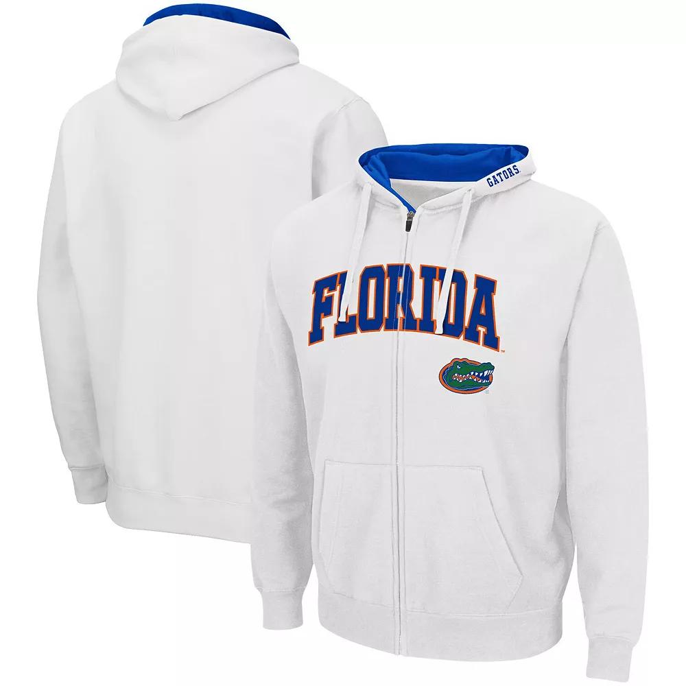 Men's Colosseum White Florida Gators Arch & Logo 3.0 Full-Zip Hoodie, Size: XL Product Image