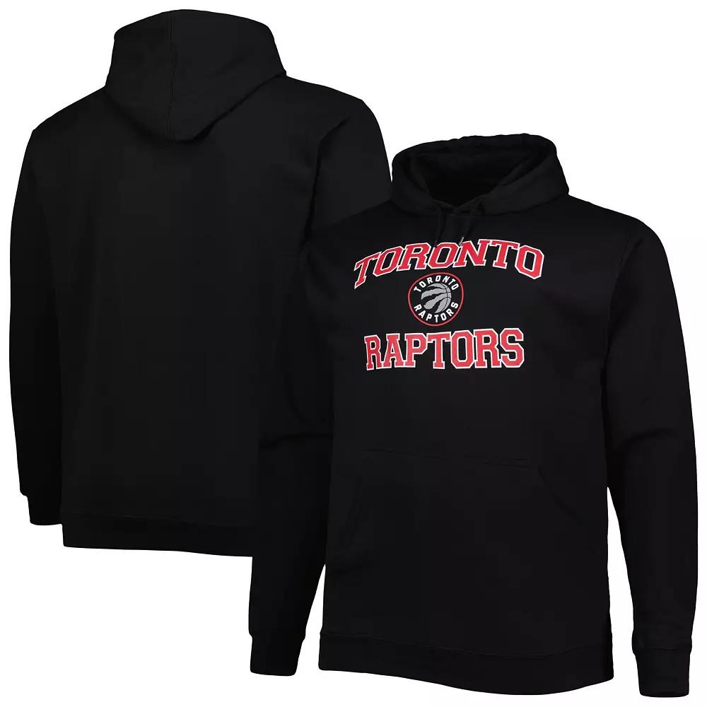 Men's Black Toronto Raptors Big & Tall Heart & Soul Pullover Hoodie, Size: XLT, Rpt Black Product Image