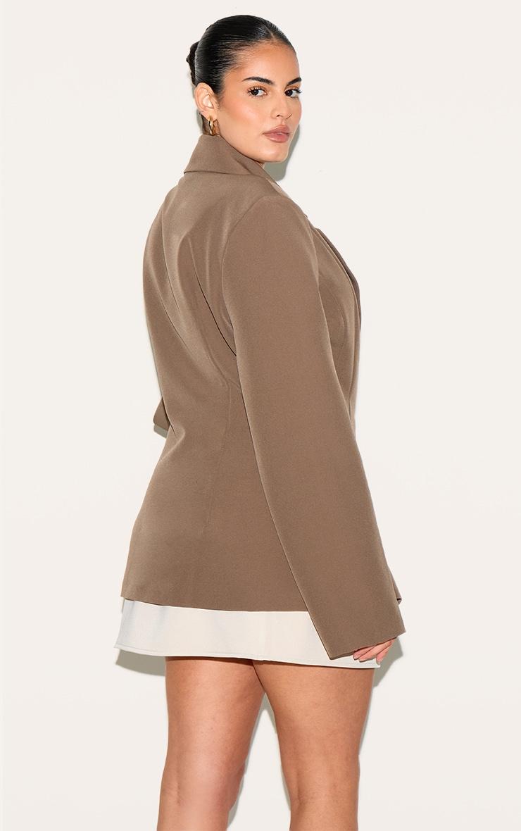 Olive Cotton Fleece Polo Sweatshirt Product Image