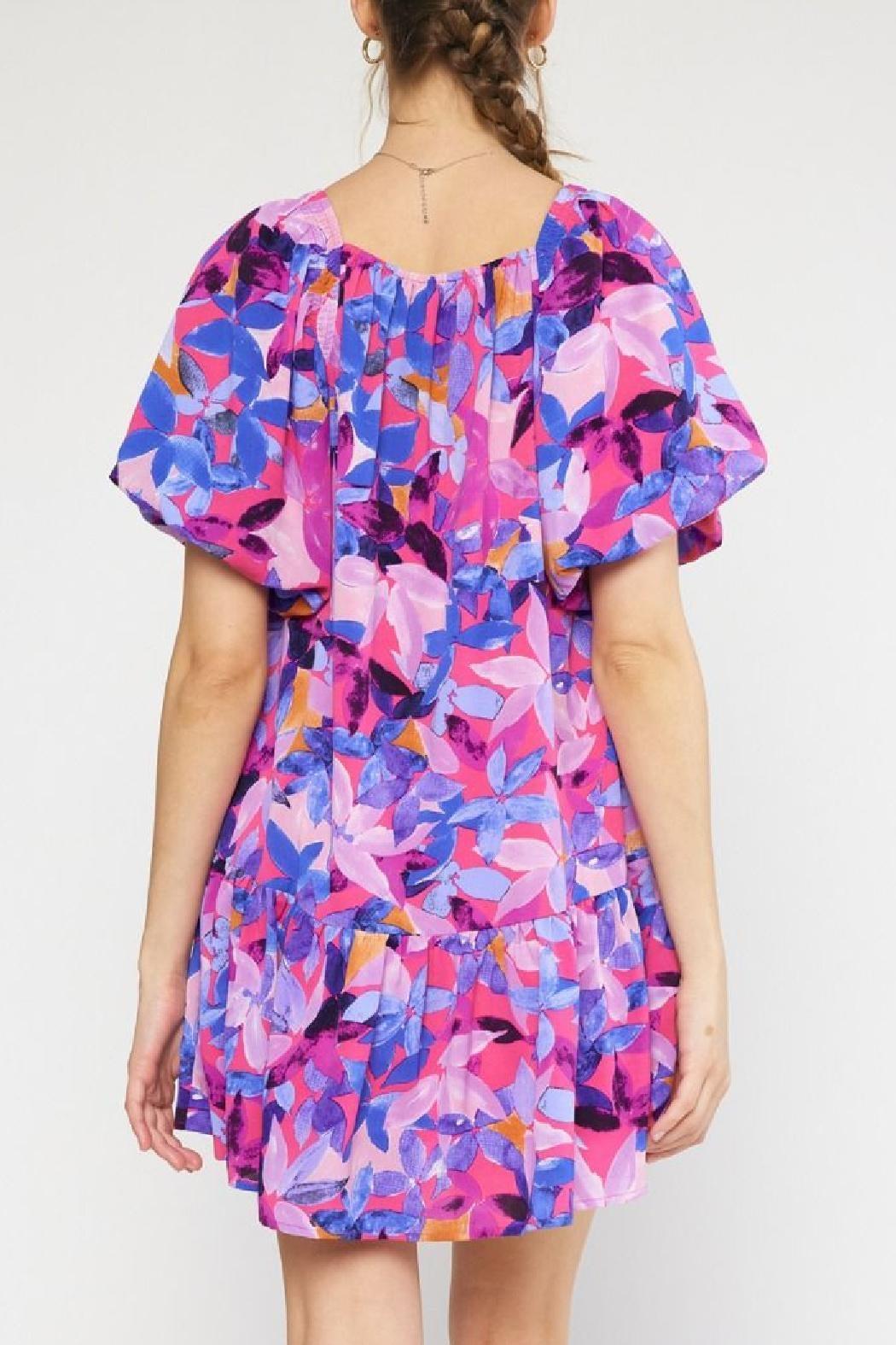 Smocked Neckline Dress Product Image