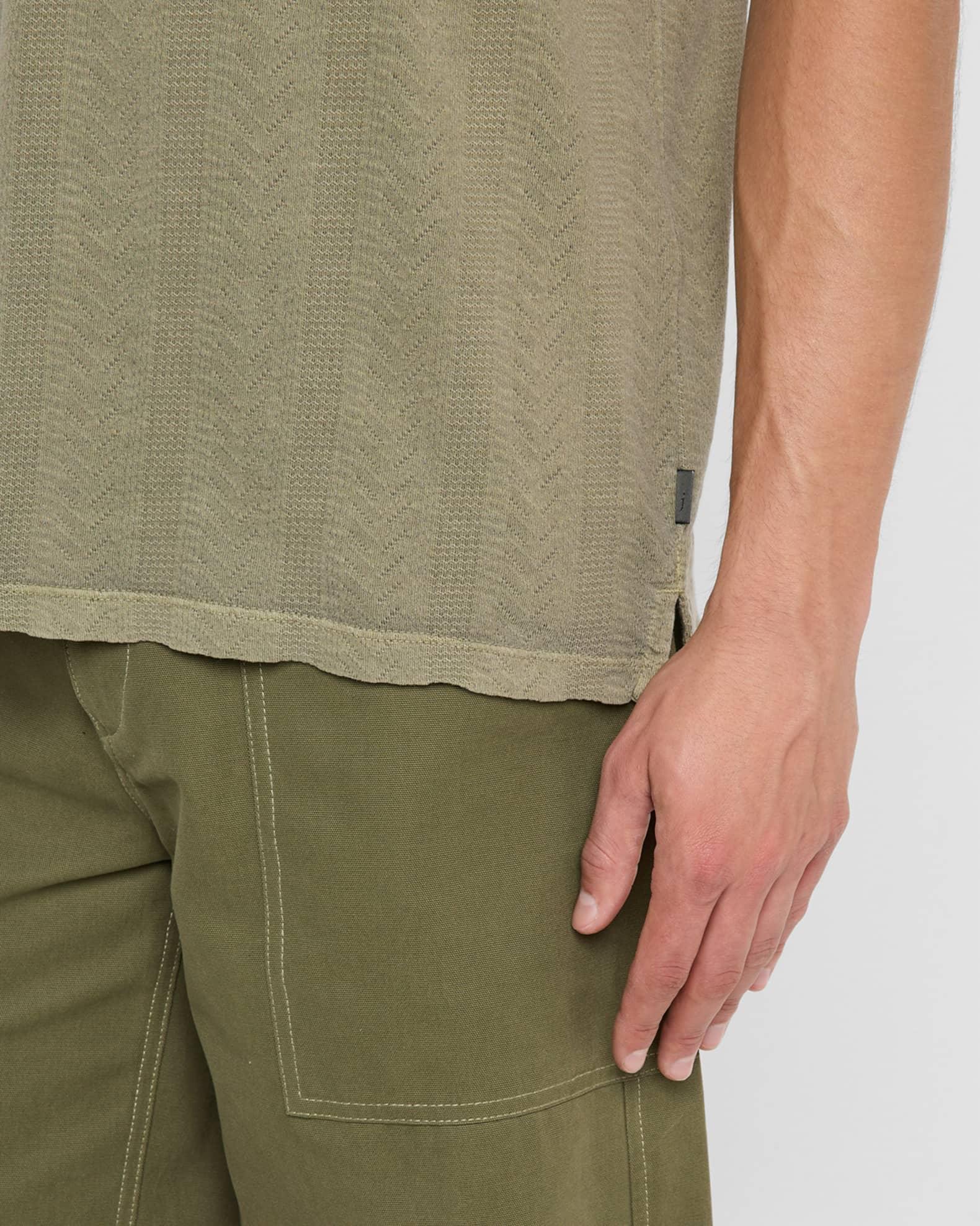 Men's Zion Jacquard Johnny Collar Polo Shirt Product Image