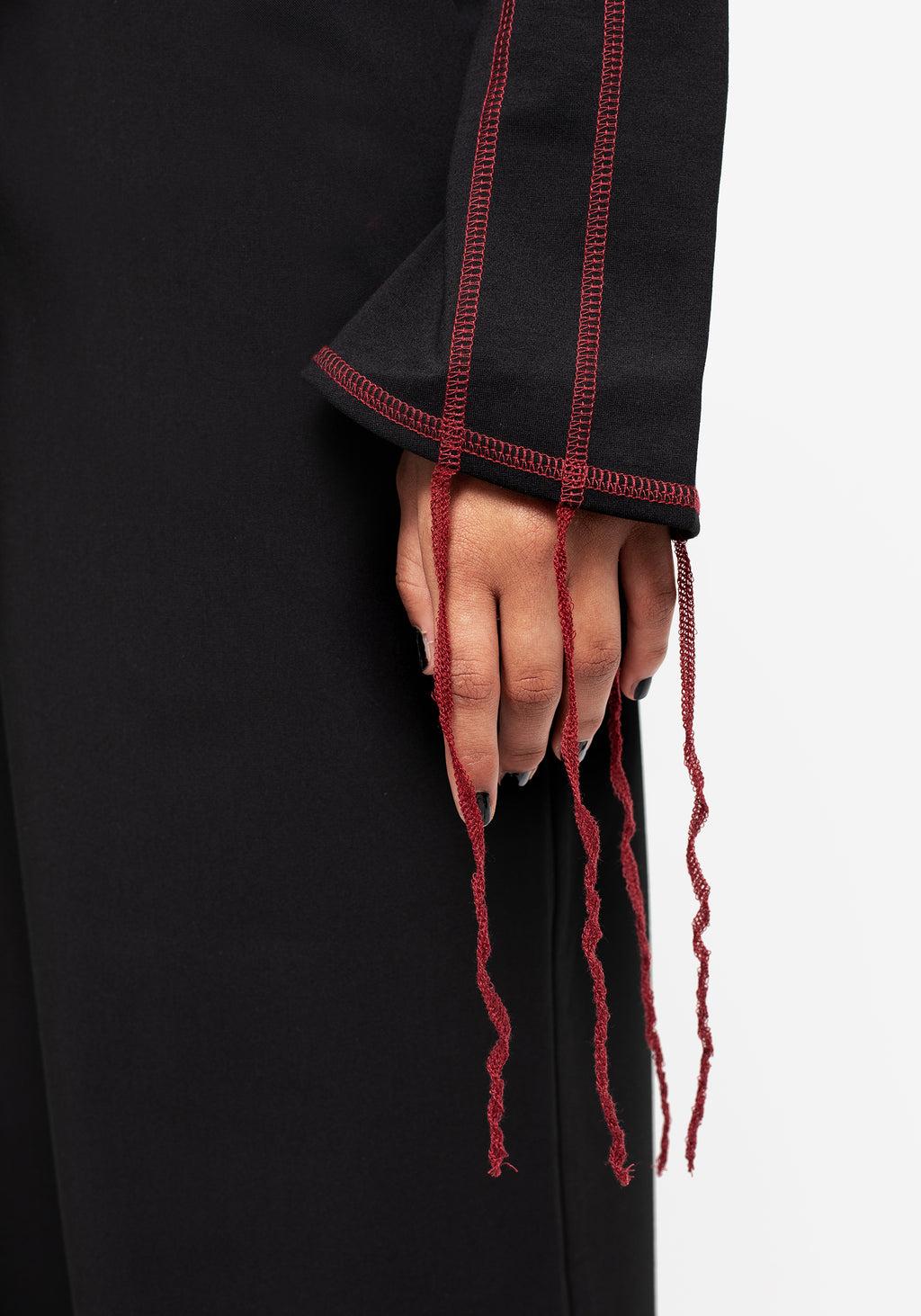 Lissa Contrast Stitch Long Sleeve Top Product Image