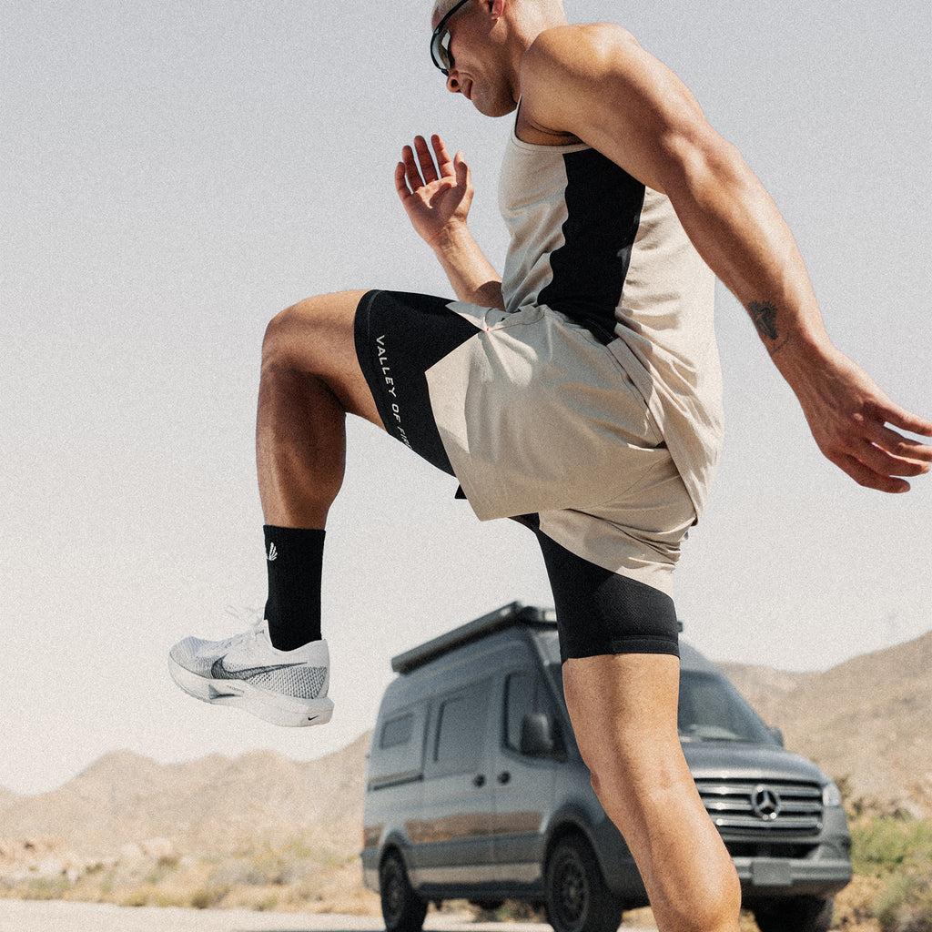 0786. Ripstop 3" Belt Pack Short - Beige/Black Product Image