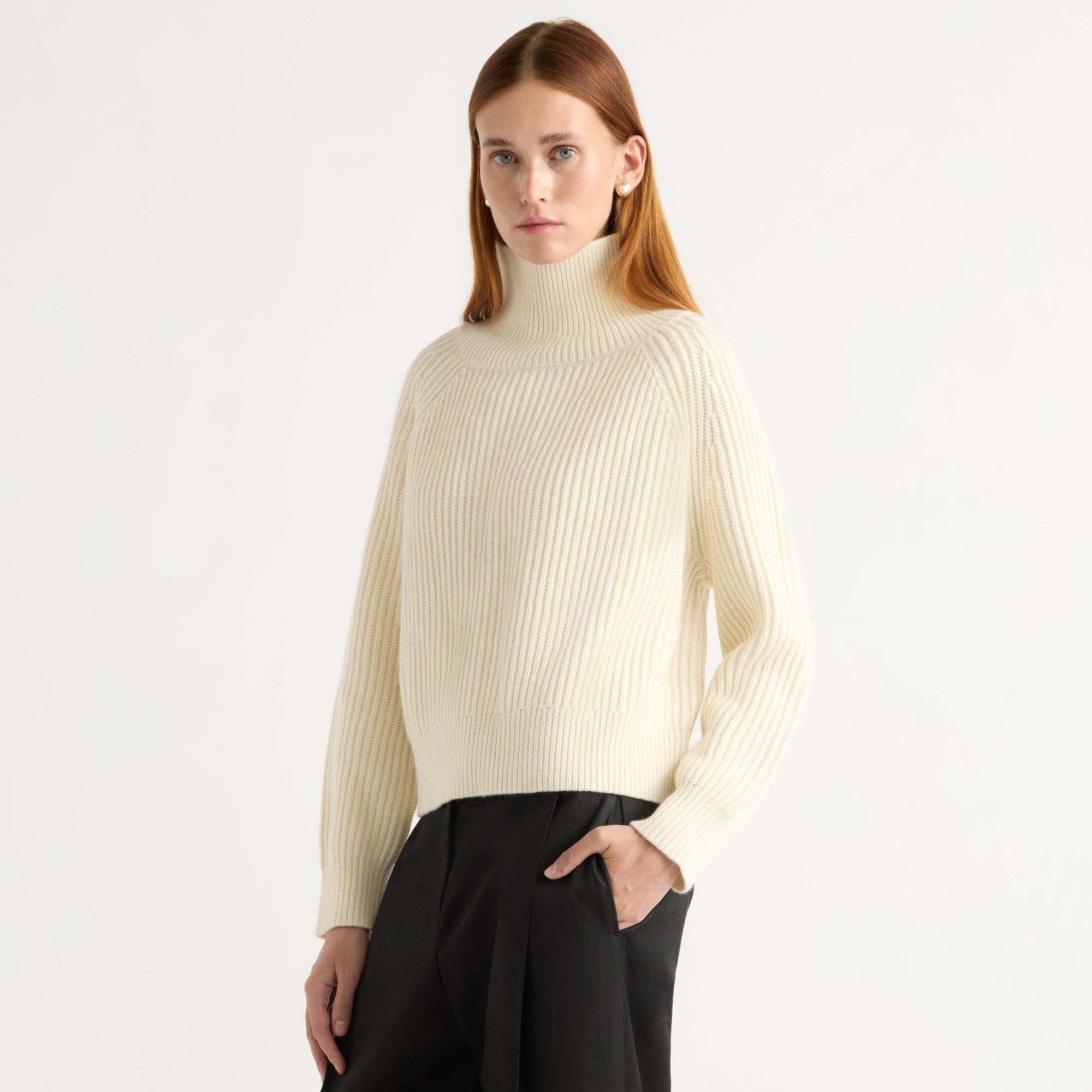 Hadeel Organic Cotton-Wool Mock-Neck Sweater Product Image