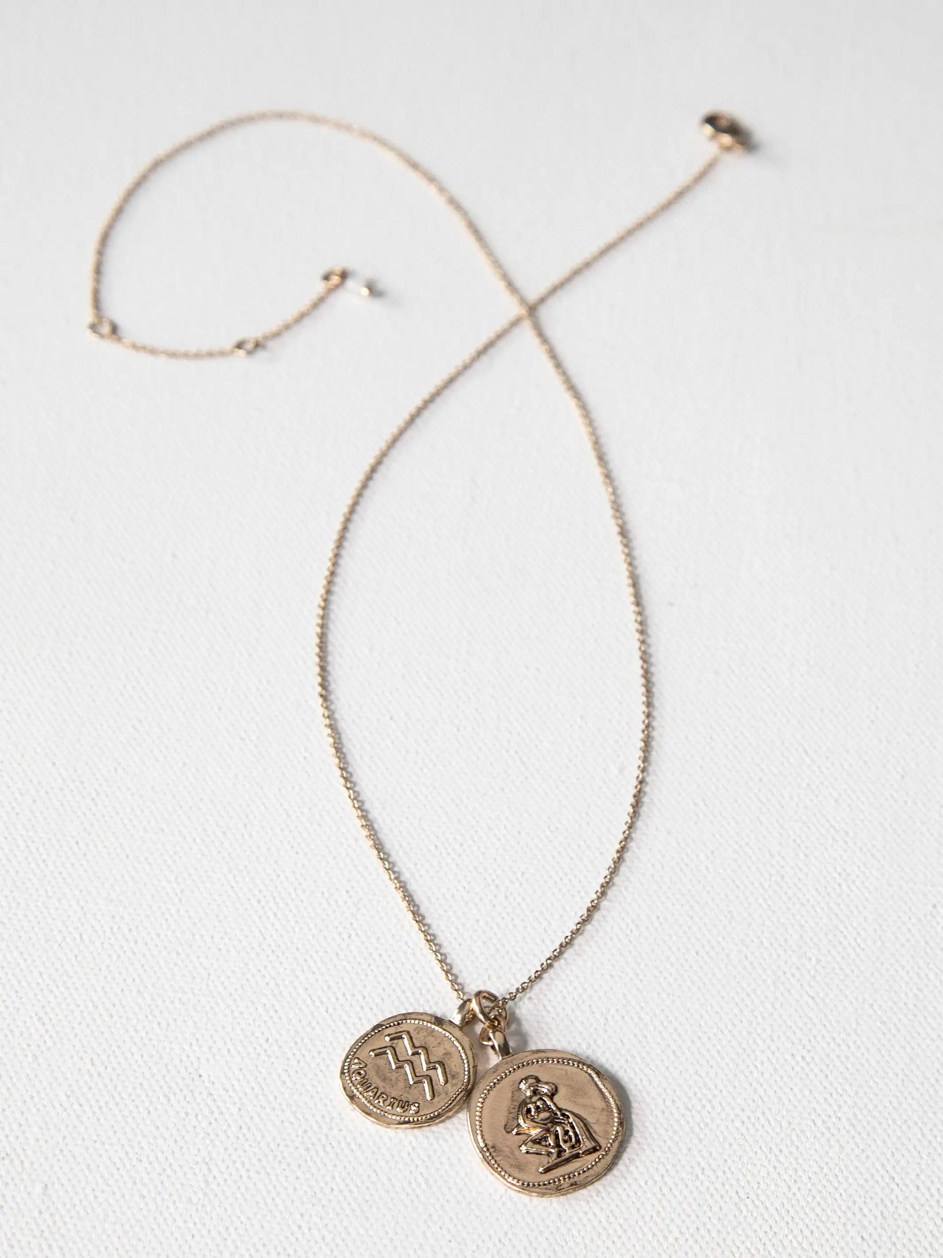 Zodiac Coin Necklace - Aries Product Image