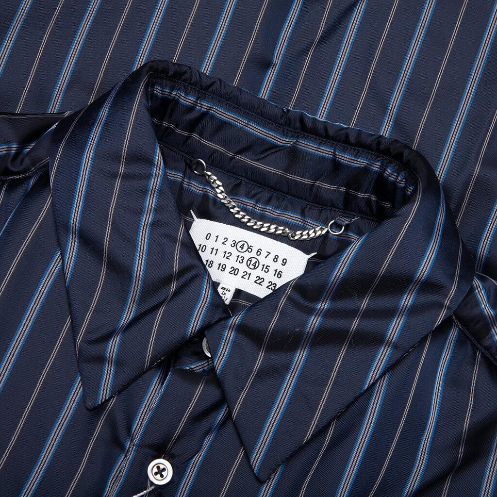 Padded Shirt - Navy Stripe Male Product Image