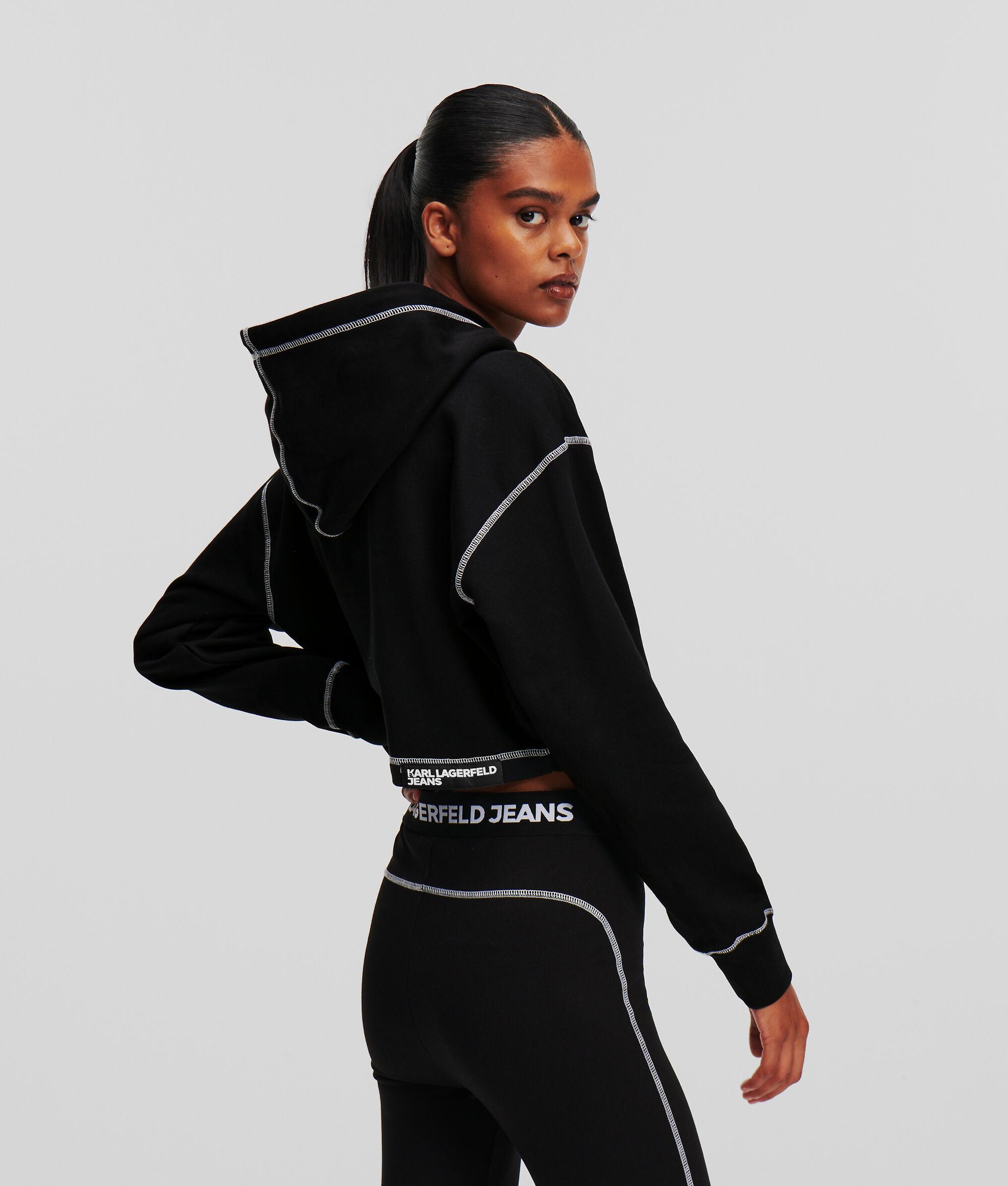 CONTRAST STITCH CROPPED HOODIE Product Image