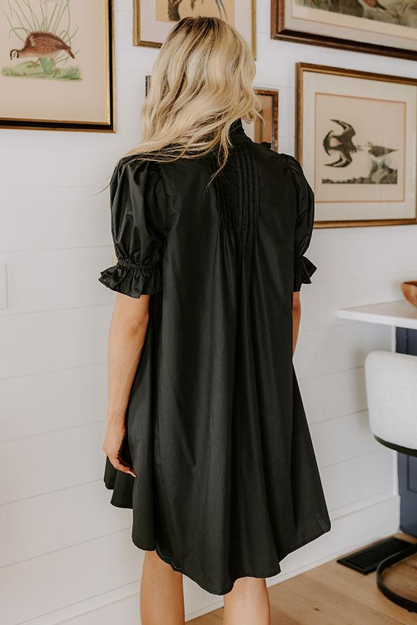 Sweet Energy Pleated Mini Dress in Black Product Image