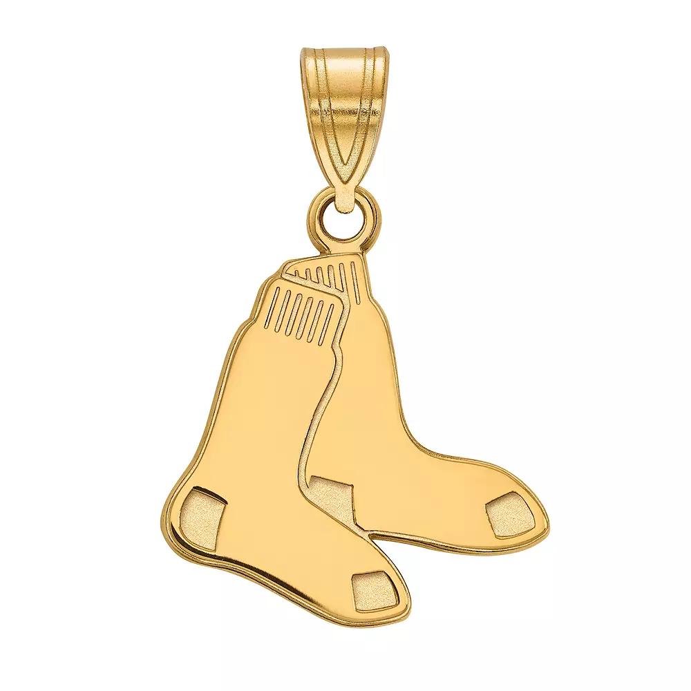 LogoArt Sterling Silver Boston Red Sox Medium Pendant, Women's, Size: 24 mm, Gold Tone Product Image