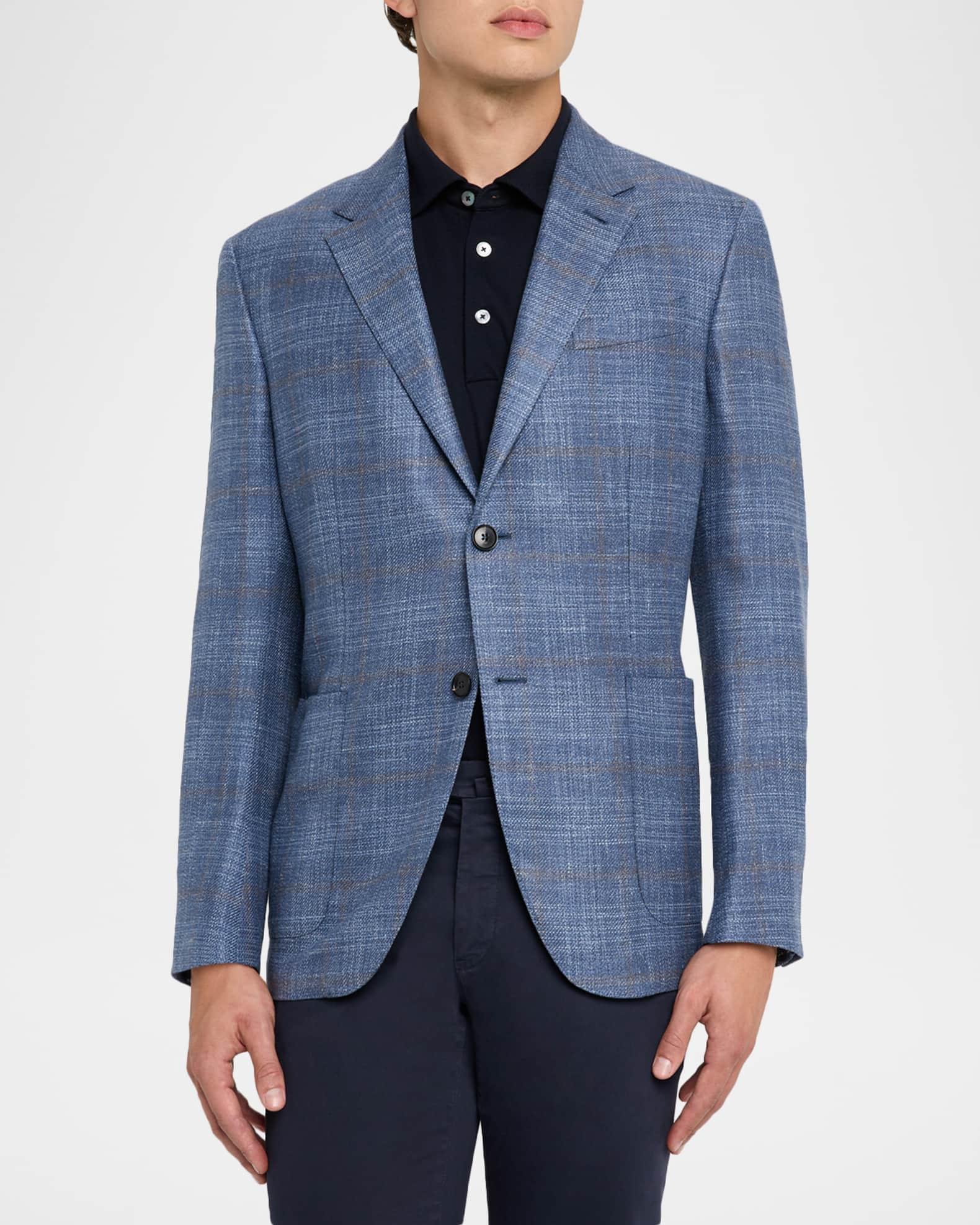 Men's Melange Windowpane Winter Crossover Sport Coat Product Image