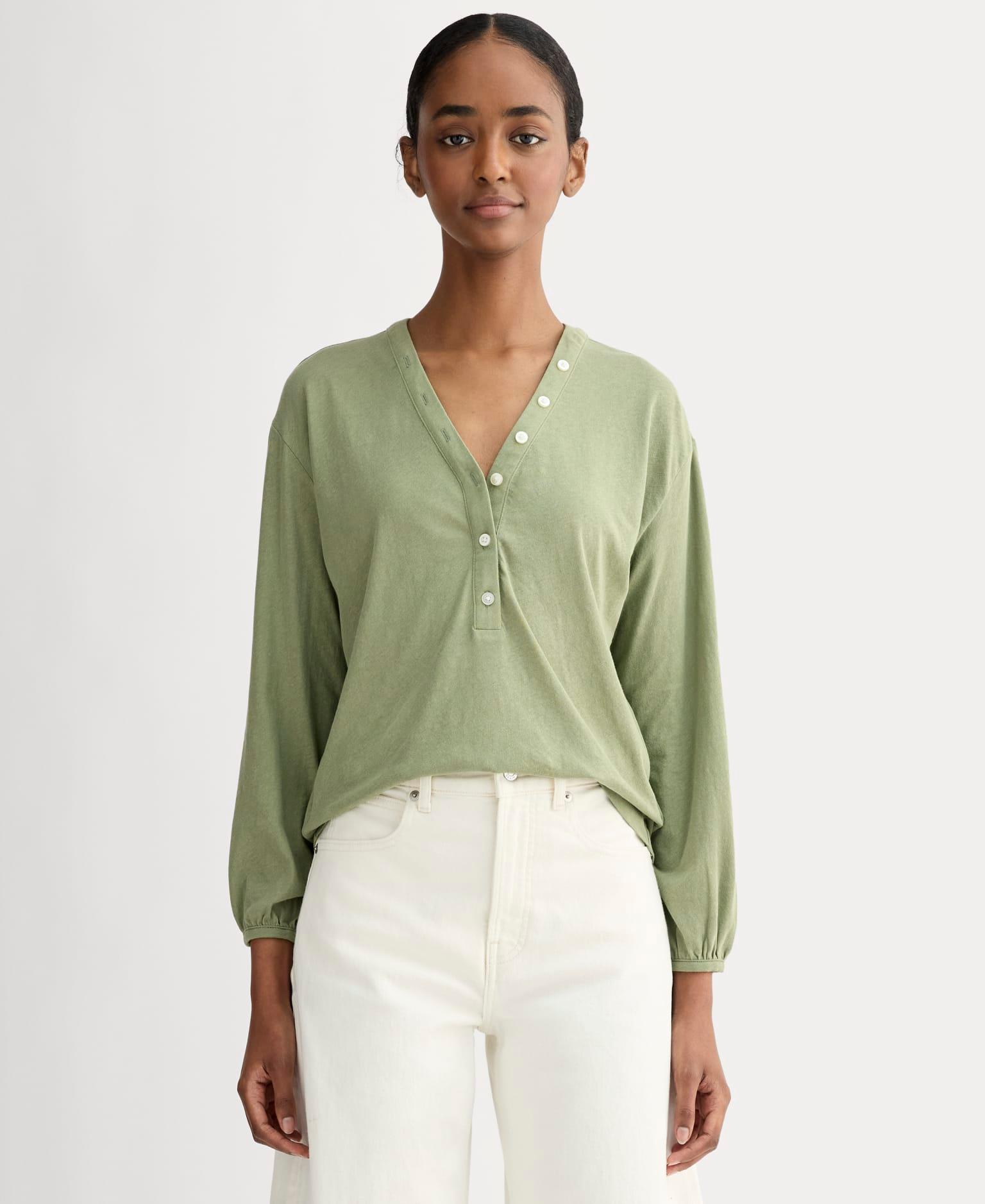 Womens Air V-Neck Henley T-Shirt by Everlane Product Image