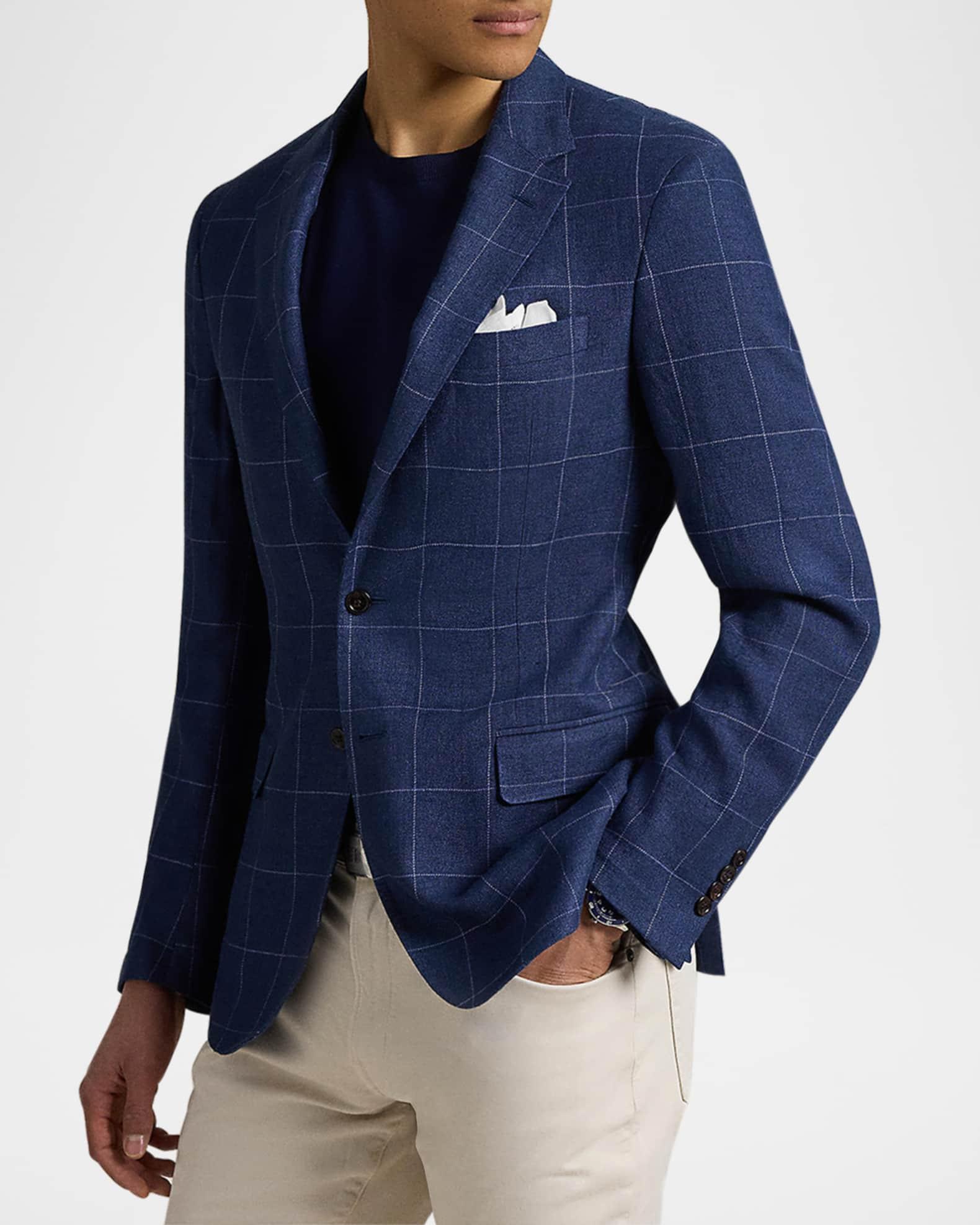 Men's Tailored Windowpane Sport Coat Product Image