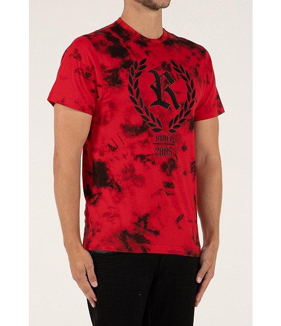 Rock Revival Tie-Dye Wreath-Embroidered Short Sleeve T-Shirt Product Image