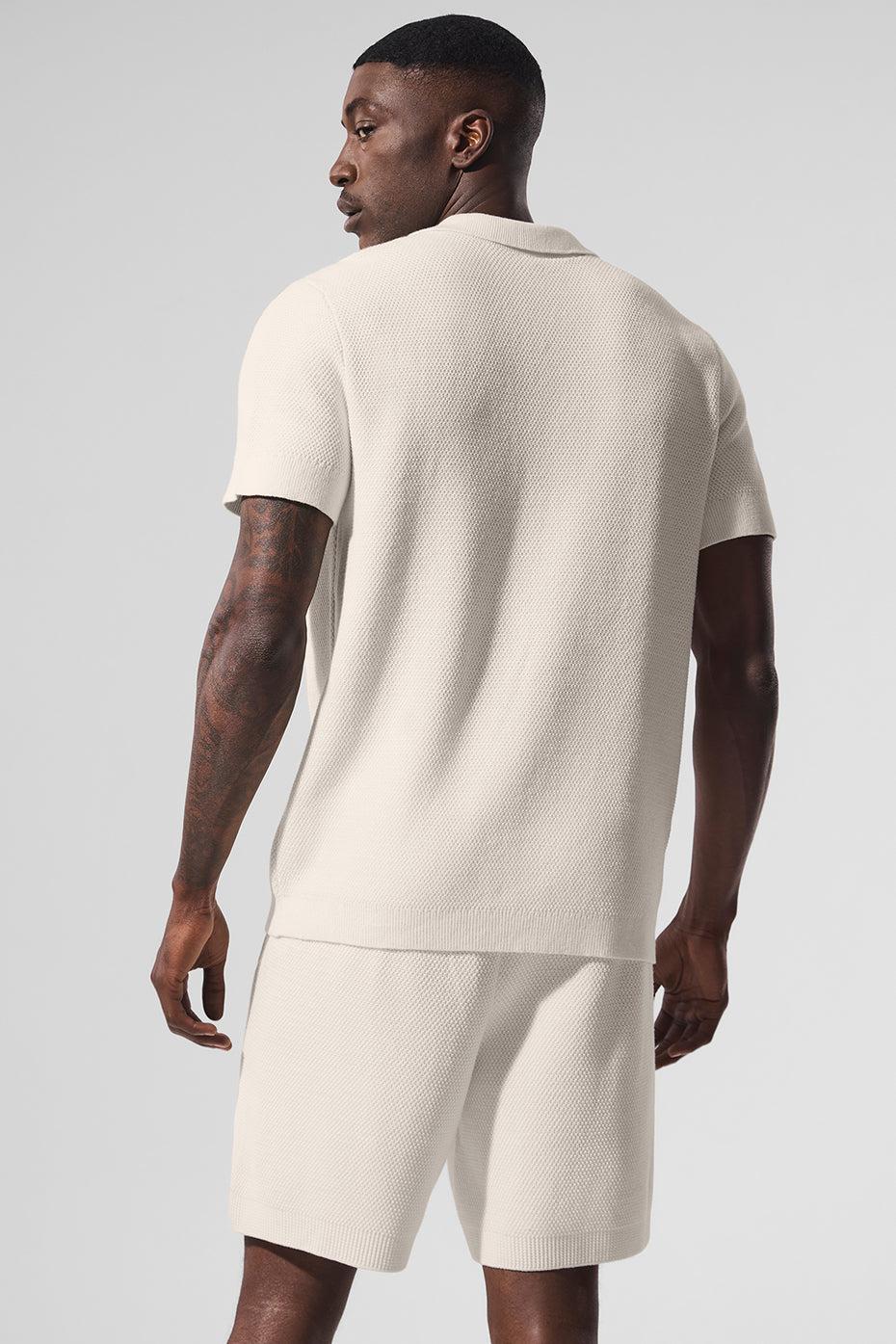 Sports Club Sweater Knit Polo - Ivory Male Product Image