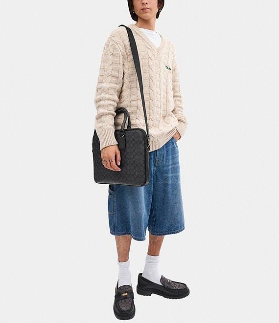 COACH Signature Coated Canvas Slim Briefcase Product Image