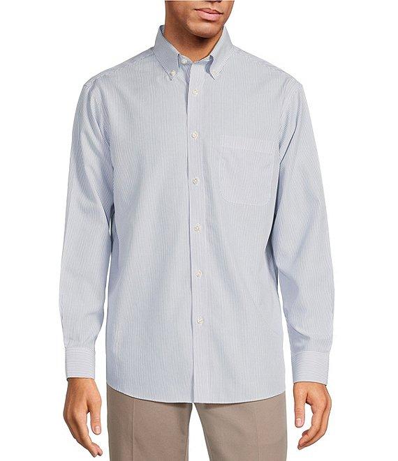 Gold Label Roundtree & Yorke Big & Tall Non-Iron Pinstripe Sport Shirt Product Image
